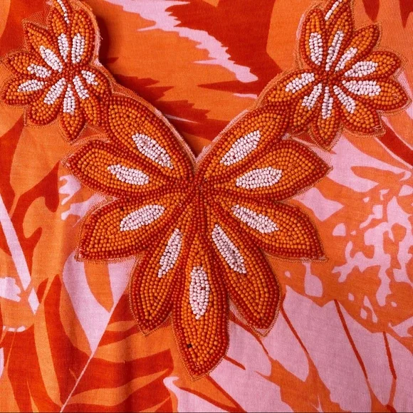 Soft Surroundings Del Rio Beaded Floral Tunic 3/4 Sleeves XS - Picture 12 of 12